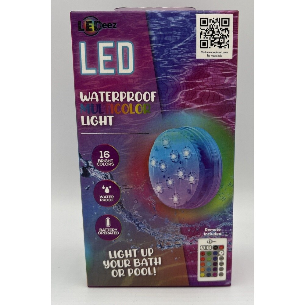 LED Waterproof Multicolor Lights, RGB 16 Different colors . Pool, Pond Or Tub